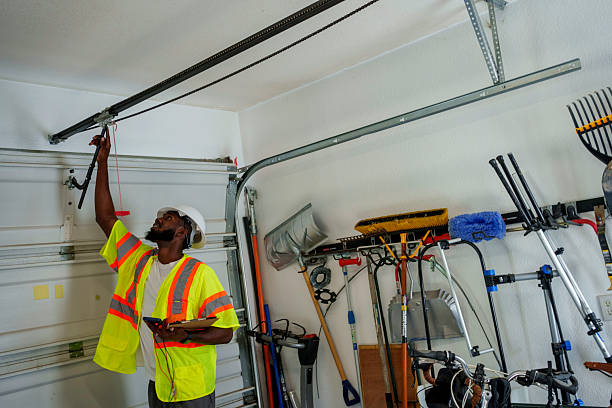 Professional Garage Door Roller Replacement technician working in Dorneyville, PA